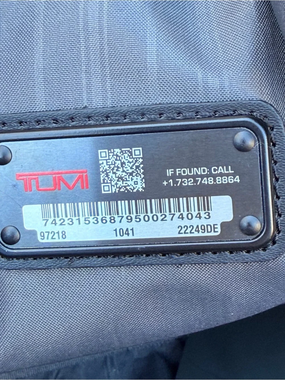 Tumi Unisex Adults Adjustable Strap Duffle Bag Black